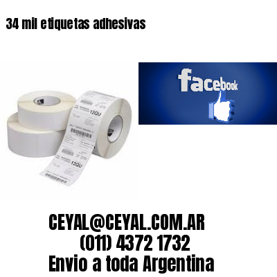 34 mil etiquetas adhesivas