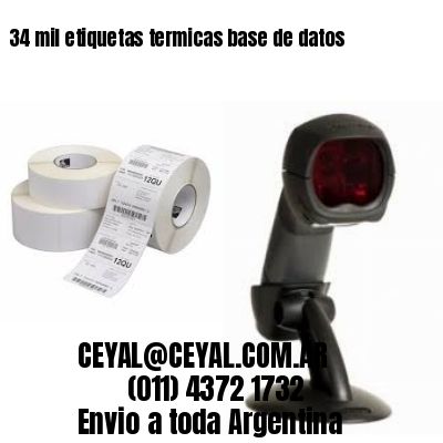 34 mil etiquetas termicas base de datos