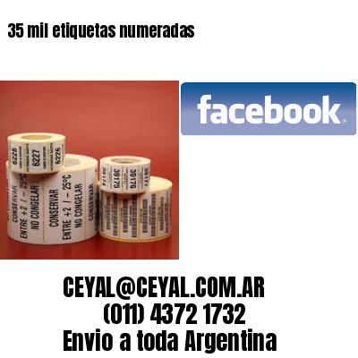 35 mil etiquetas numeradas