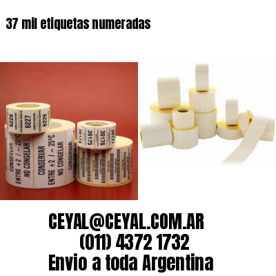 37 mil etiquetas numeradas