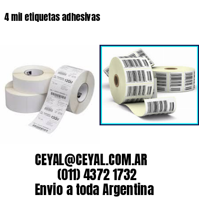 4 mil etiquetas adhesivas