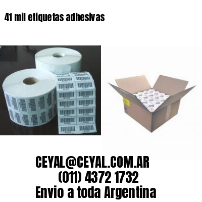 41 mil etiquetas adhesivas