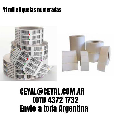 41 mil etiquetas numeradas