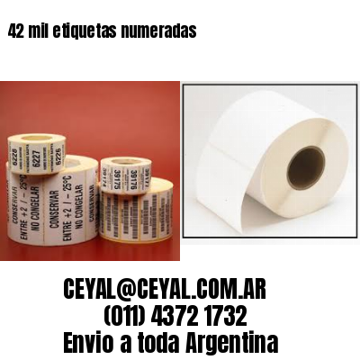 42 mil etiquetas numeradas