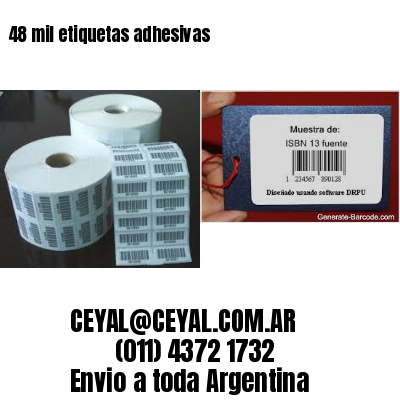 48 mil etiquetas adhesivas