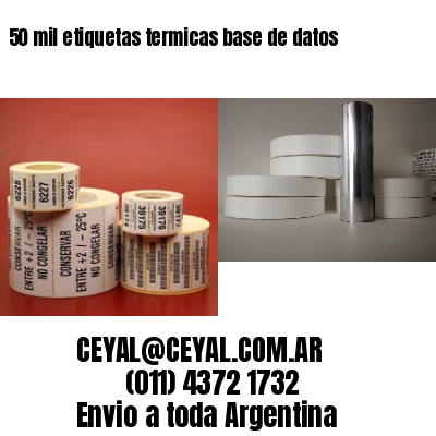 50 mil etiquetas termicas base de datos
