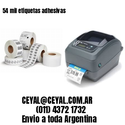 54 mil etiquetas adhesivas