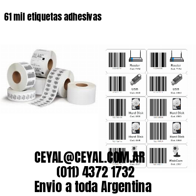 61 mil etiquetas adhesivas