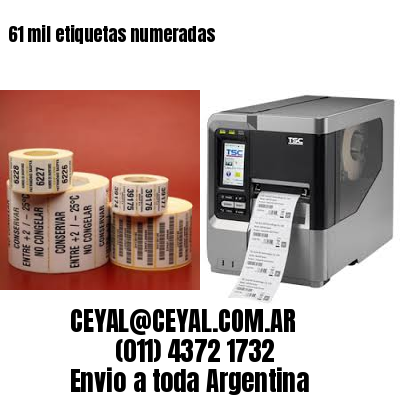 61 mil etiquetas numeradas