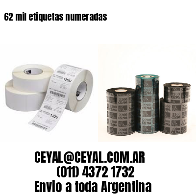 62 mil etiquetas numeradas