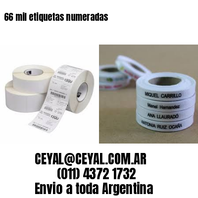 66 mil etiquetas numeradas