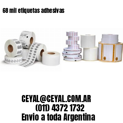 68 mil etiquetas adhesivas