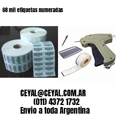 68 mil etiquetas numeradas