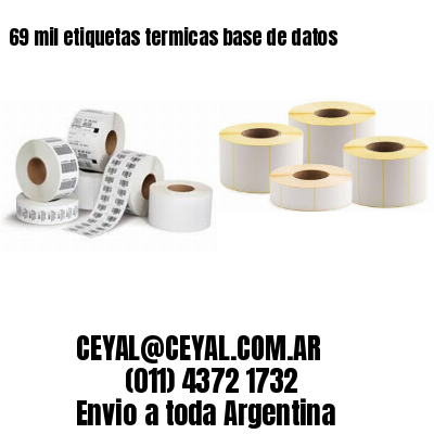 69 mil etiquetas termicas base de datos