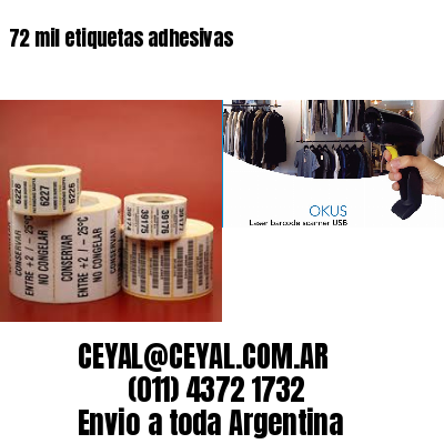 72 mil etiquetas adhesivas
