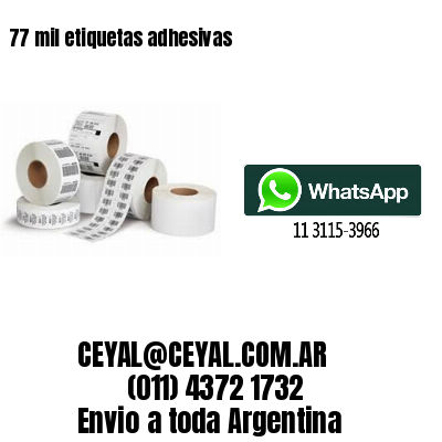 77 mil etiquetas adhesivas
