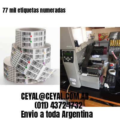77 mil etiquetas numeradas