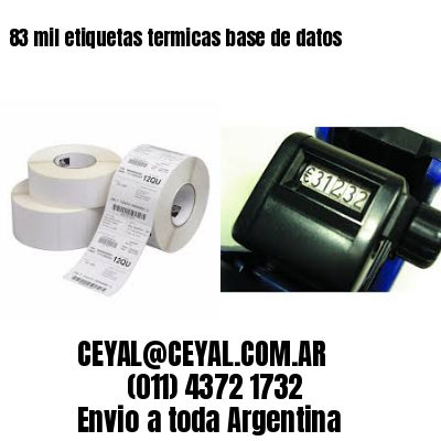 83 mil etiquetas termicas base de datos