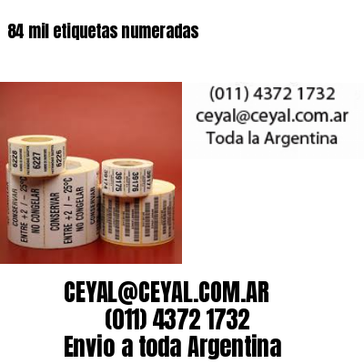 84 mil etiquetas numeradas