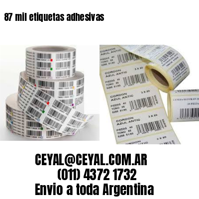 87 mil etiquetas adhesivas