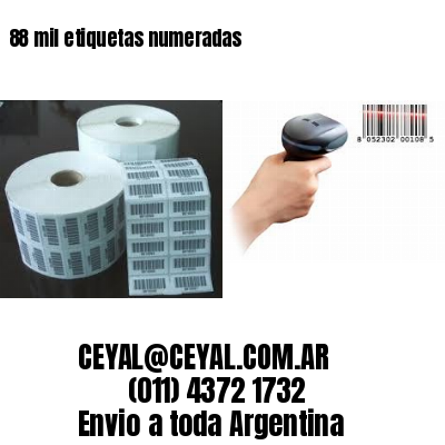 88 mil etiquetas numeradas