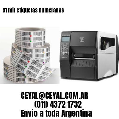 91 mil etiquetas numeradas