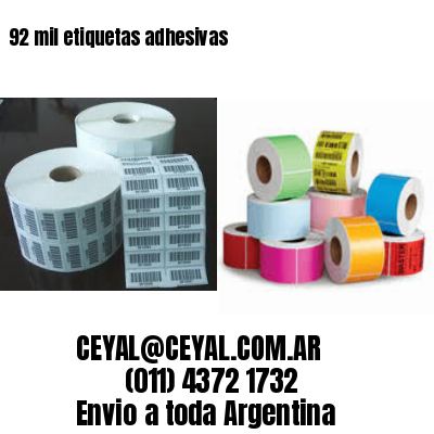 92 mil etiquetas adhesivas
