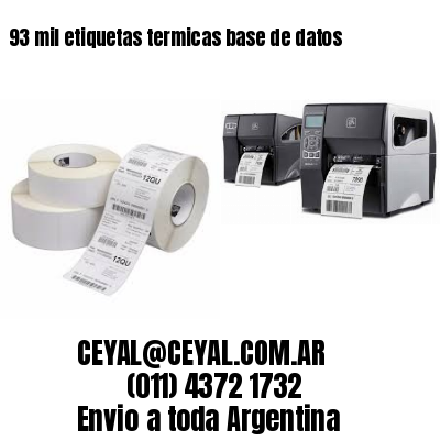 93 mil etiquetas termicas base de datos