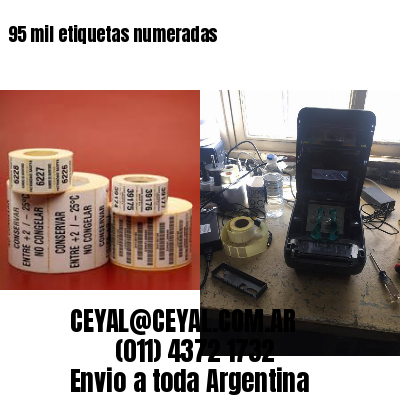 95 mil etiquetas numeradas