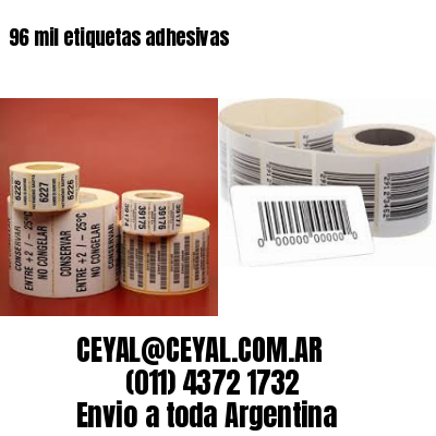 96 mil etiquetas adhesivas