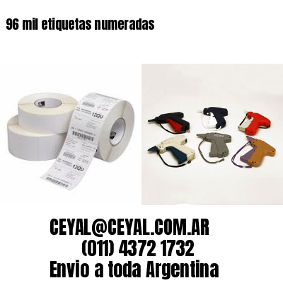 96 mil etiquetas numeradas