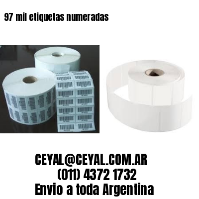 97 mil etiquetas numeradas