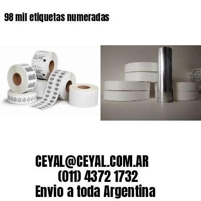 98 mil etiquetas numeradas