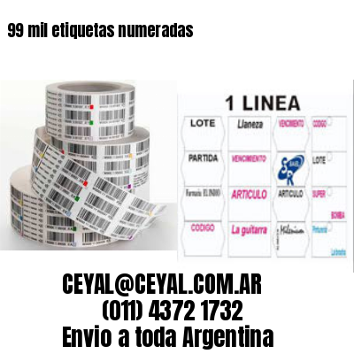 99 mil etiquetas numeradas