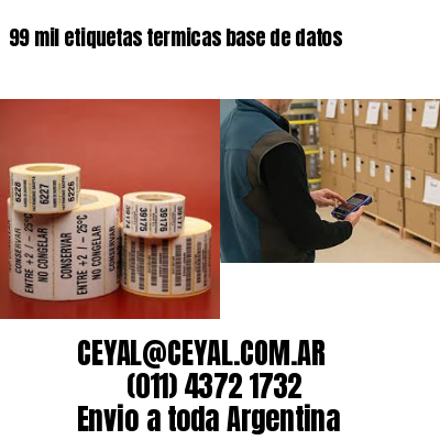 99 mil etiquetas termicas base de datos