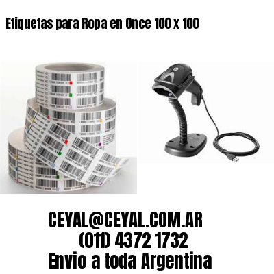Etiquetas para Ropa en Once 100 x 100