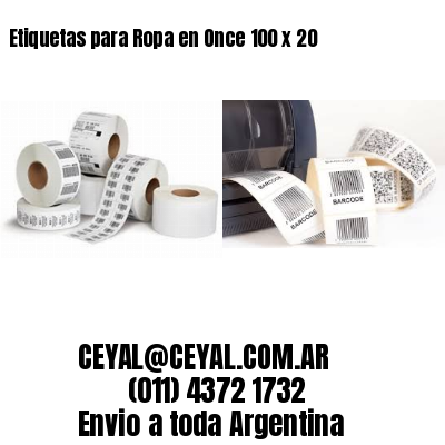 Etiquetas para Ropa en Once 100 x 20