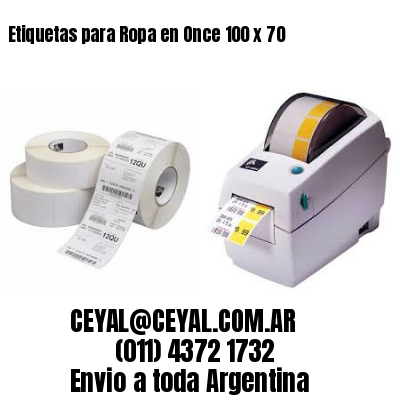 Etiquetas para Ropa en Once 100 x 70