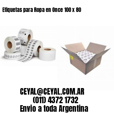 Etiquetas para Ropa en Once 100 x 80