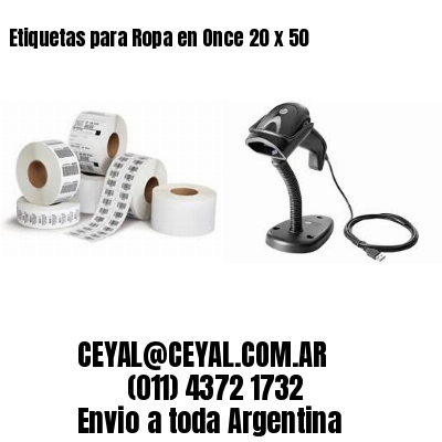 Etiquetas para Ropa en Once 20 x 50