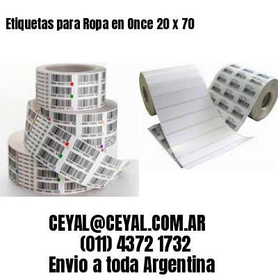 Etiquetas para Ropa en Once 20 x 70