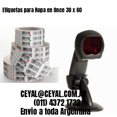 Etiquetas para Ropa en Once 30 x 60