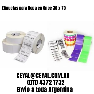 Etiquetas para Ropa en Once 30 x 70