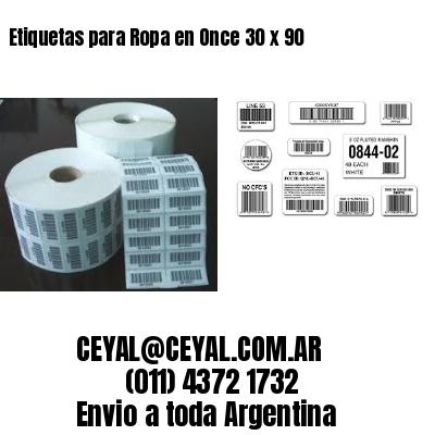 Etiquetas para Ropa en Once 30 x 90