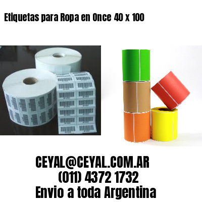 Etiquetas para Ropa en Once 40 x 100