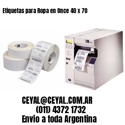 Etiquetas para Ropa en Once 40 x 70