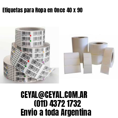 Etiquetas para Ropa en Once 40 x 90