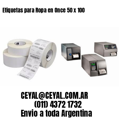 Etiquetas para Ropa en Once 50 x 100
