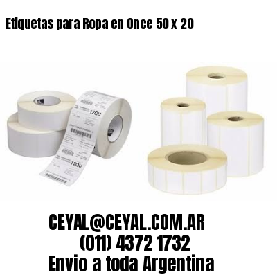 Etiquetas para Ropa en Once 50 x 20