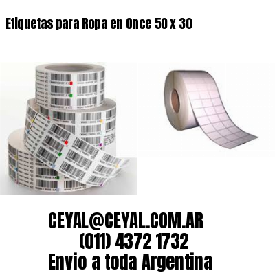 Etiquetas para Ropa en Once 50 x 30